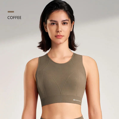 Sports underwear women anti-shock anti-sagging sports undershirt with bra pads fitness clothing high strength yoga bra