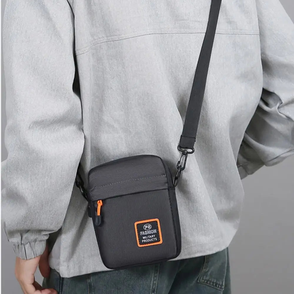 Men's Business Shoulder Bag Casual Man's Messenger Bag Durable Male Handbag Waterproof Oxford Cloth Bag Mini Mobile Phone Bags