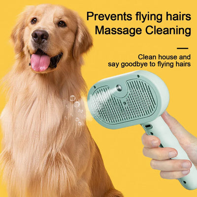 Dog Steam Grooming Brush Pet Spray Hair Removal Comb ABS Luxury Grooming Brush For Smooth Coat Pet 3 In 1 Groomer Steam