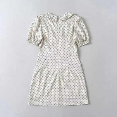 Luxury Dresses Women 2025 Summer Short Dress Sexy Frenchy Mini Dress Short Puff Sleeve Mini Dress With Bow Detail Dots Print
