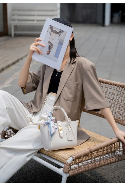 Women's Natural Cow Genuine Leather Shoulder Bag Female High Quality Luxury Designer Handbags Ladies Fashion Tote Crossbody Bags