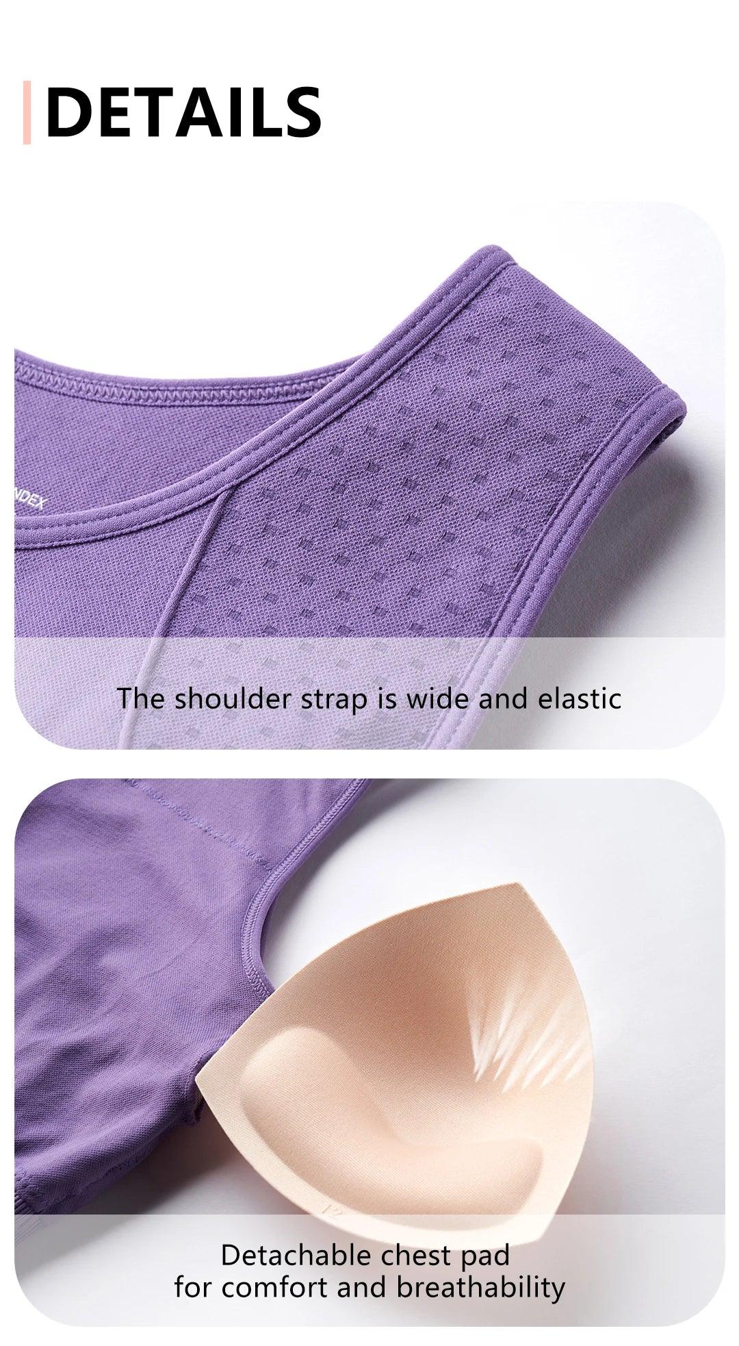 Sports underwear women anti-shock anti-sagging sports undershirt with bra pads fitness clothing high strength yoga bra