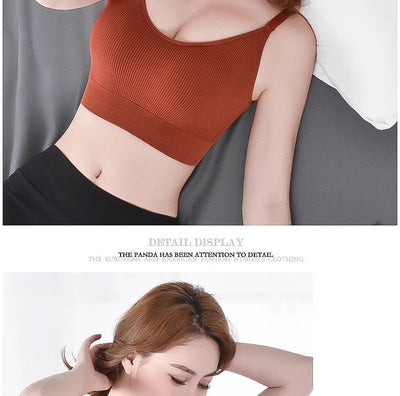 Women Seamless Brassiere Bra Full Cup Breathable Bralette Wire Free Comfort Sleep Bra Running Fitness Top High Quality Sport Top