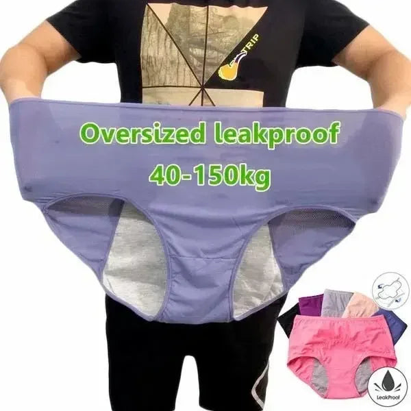 Plus Size Leak Proof Menstrual Panties Women Underwear Period Cotton Pregnancy Waterproof Briefs Physiological Breathable Pants