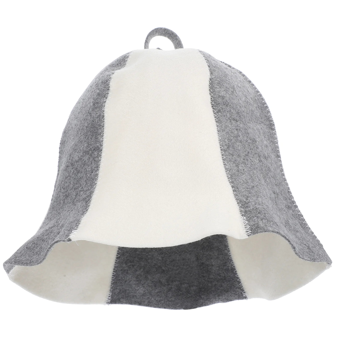Sauna Hat Felt Bath Cap Reusable Shower Hat Breathable Bathroom Caps Sauna Room Household Bathing Hair Cover Gray White Six