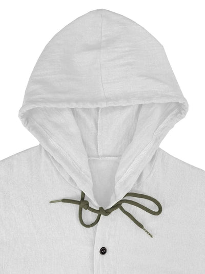 Men's Linen Shirt Solid Streetwear