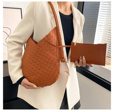 Famous Designer Women's Handbag With Convertible Shoulder Strap Leather Luxury Brand Elegant Spacious