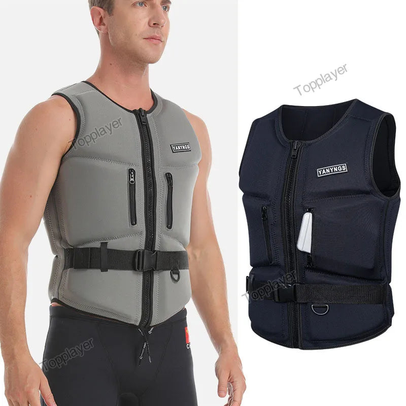 Life Jacket Wake Surfing Impact Vest Neoprene Life Jacket Wakesurf Comp Vest But Great for All Watersport Activities Life Jacket