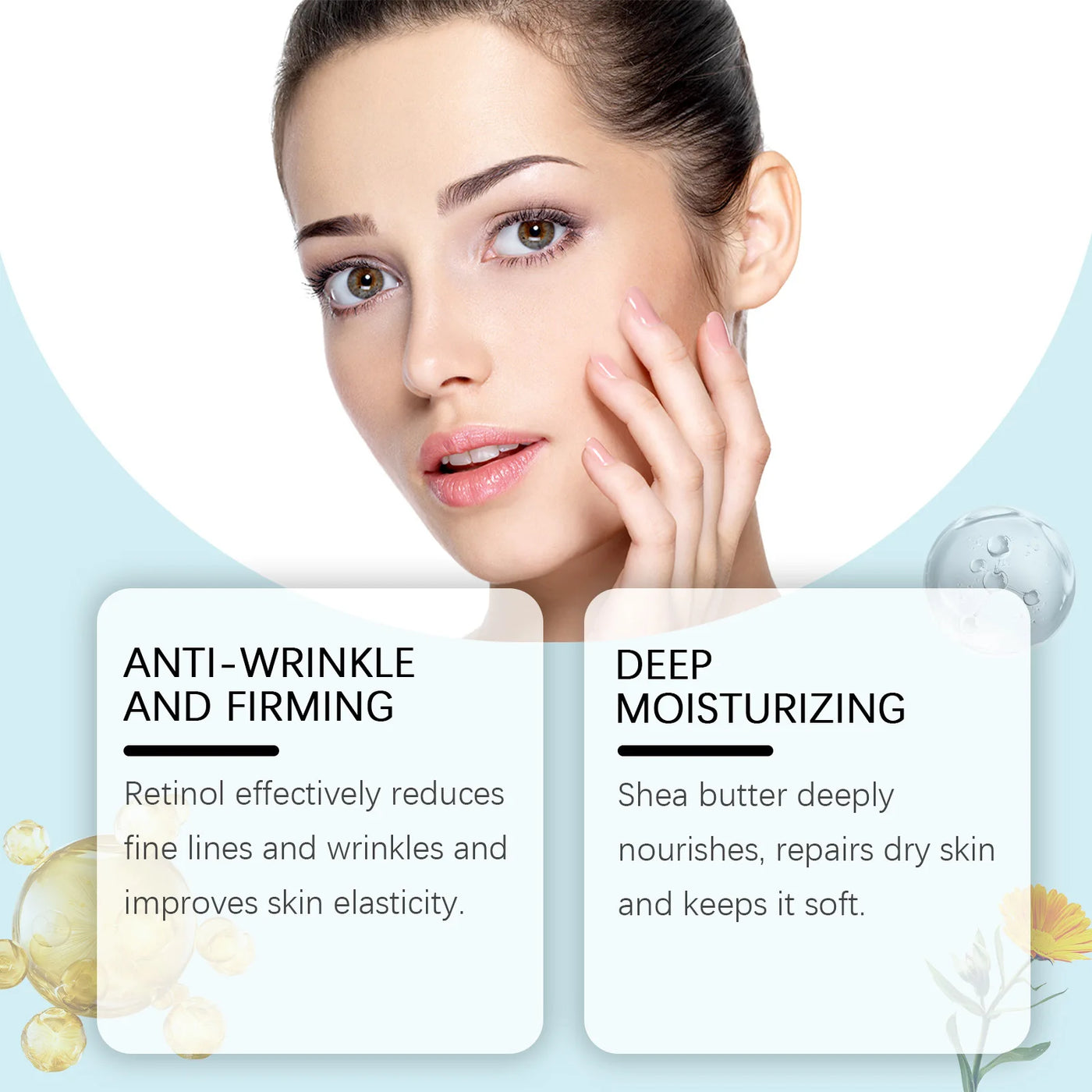 Retinol Wrinkle Removing Cream Firming Moisturizing Improve Dullness Glowing Skin Care Soothing Refreshing Face Repairing Cream