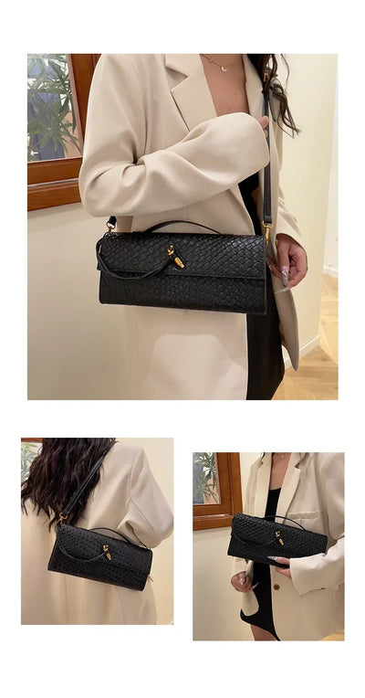 Designer Inspired Women's Elegant Handbag - Luxury Brand Leather Crossbody Tote With Shoulder Strap Option