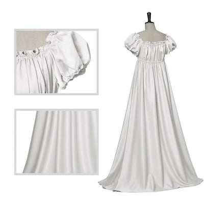 Medieval Dress Women Off Shoulder Renaissance Victorian Regency Dress Costume Wench Retro Gown Halloween For Women Pink Blue