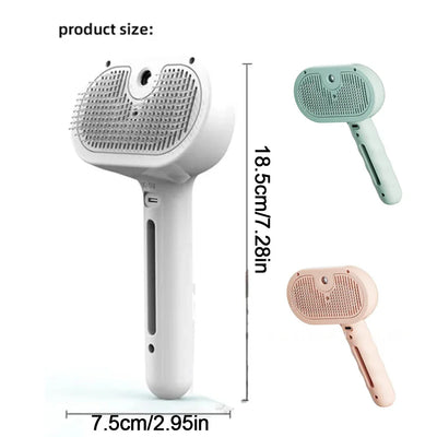 Dog Steam Grooming Brush Pet Spray Hair Removal Comb ABS Luxury Grooming Brush For Smooth Coat Pet 3 In 1 Groomer Steam
