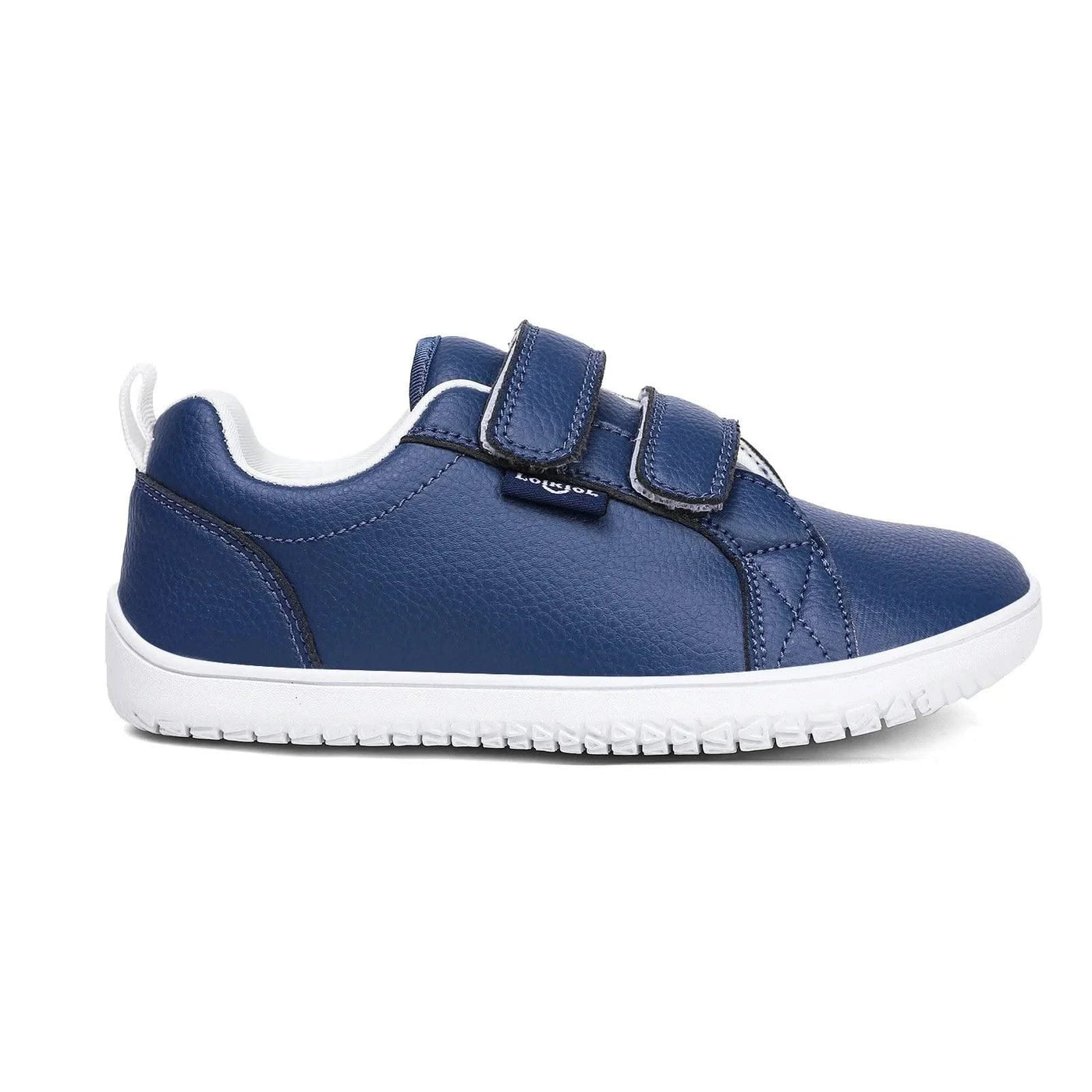 Kids Lightweight Hook Loop Artificial Leather Walking Shoes | Boys Girls Wide Toe Minimalist Fashion Flat Sneakers