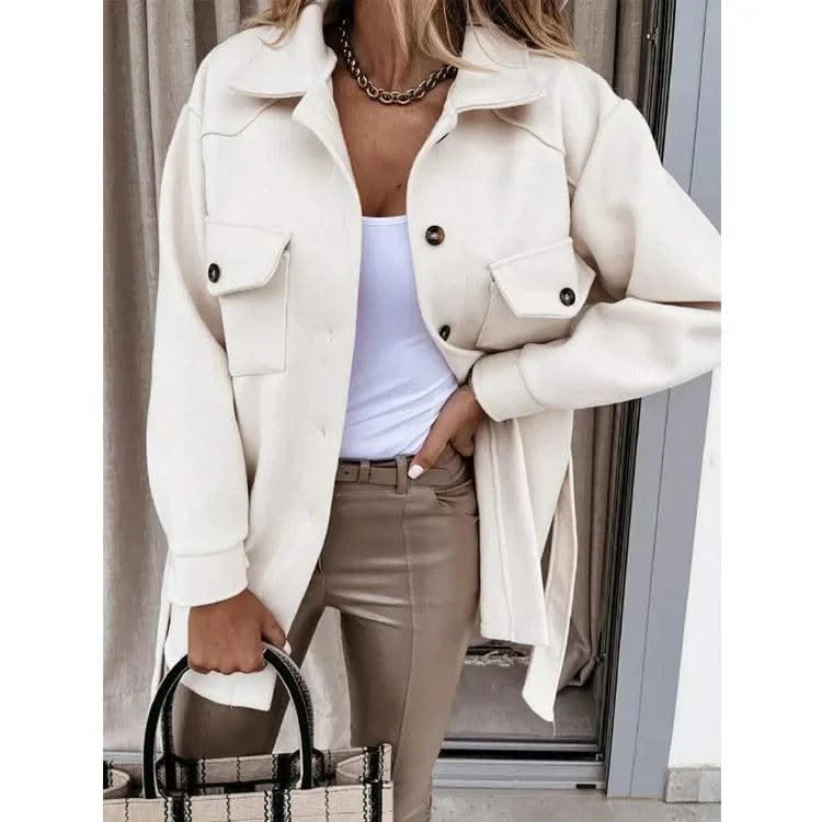 Women Fashion Jacket Thickened Windproof Thermal Coats Versatile Daily Wear