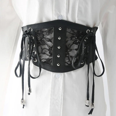 Women Corset Black Sexy Lace Girdle Underbust Waist Bandage Bustier Body Elastic Waistband Corset Mujer корсет женский