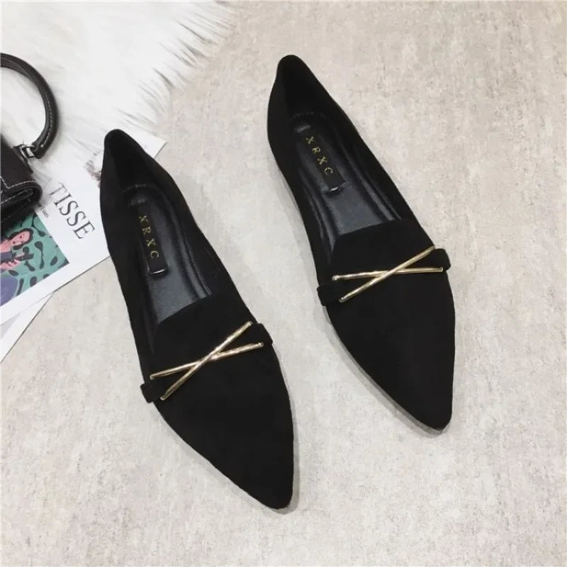 Slip on Shoes for Women Woman Footwear Flat Pointed Toe Red Fashion 2024 New in Comfortable and Elegant Original Shoe Urban 39 A