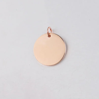 Custom Engraved Name Date Round Coin Stainless Steel Personalized ID Tag  Accessory Jewelry Pendant Fit for Bracelet Necklace