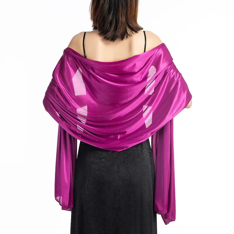 Elegant Silky Evening Dresses Shawls for Women Wedding Party Shawl Bride Bridesmaid Boleros Shrugs Banquet Capes Wraps