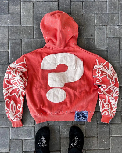 New Zipper Hooded sweatshirt  American Hip Hop Trend Fashion Alphabet Design Retro Hooded Long Sleeve Men Women Street Wear