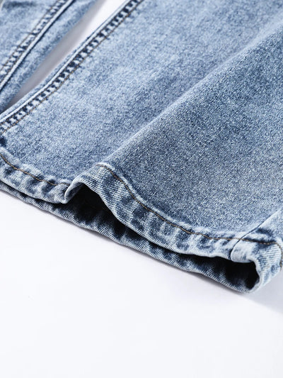 Women Fashion See Trough Jeans Y2k Pockets Pants Vintage Mesh Hollow Sheer High Waist Trousers Girls Straight Wide Leg Bottoms