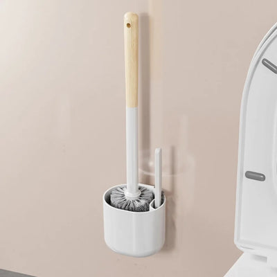 Cleaning Tools Long Handle Toilet Brush Set Wall Mounted Hanging Hole Cleaning Brush Durable Toilet Scrubber Bathroom