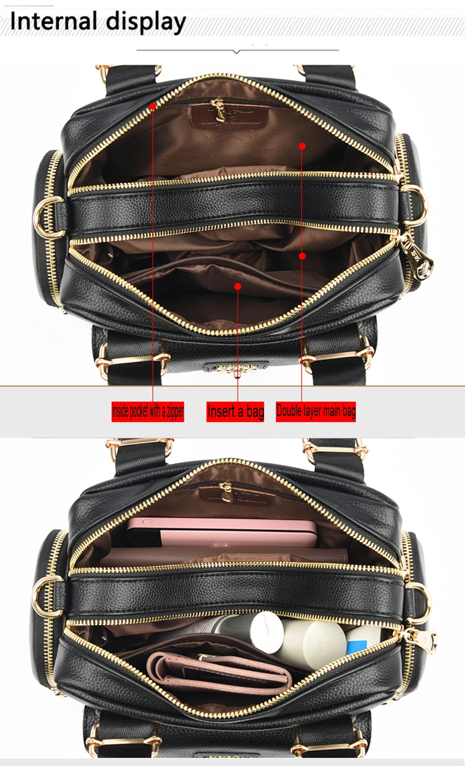 New Summer Fashion Women Designer Bag Leather Handbags PU Shoulder Bag Crossbody Shopping Bags For Women Luxury Lady Purse Sac