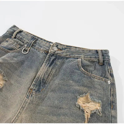 Holes Ripped Jeans Pants for Man Breathable High Street Men's Denim Pants New Trendy Hole Male Summer Brand Designer Pant 2025
