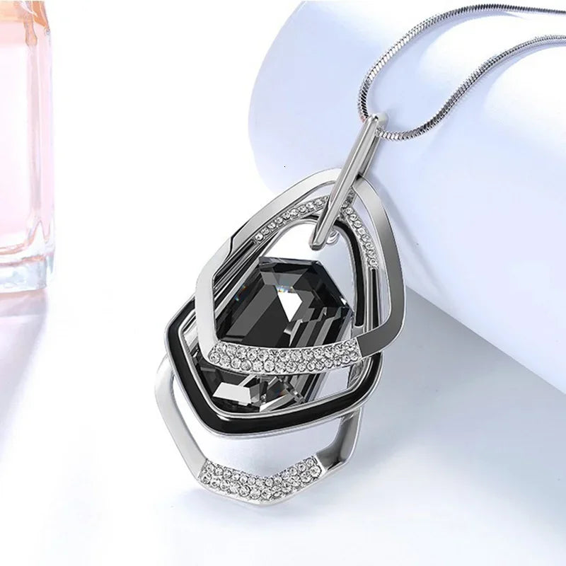 Long Necklaces & Pendants for Women Maxi Collier Femme Geometric Chain Fashion Necklace Statement Colar Accessories Jewelry 2024