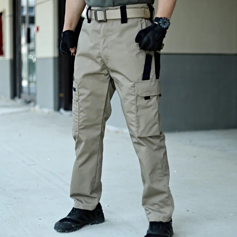 New Men Tactical Trousers Cargo Multi-Pocket Pants Outdoor Construction Work Wear Fishing Hiking Trekking Casual Pants Durable