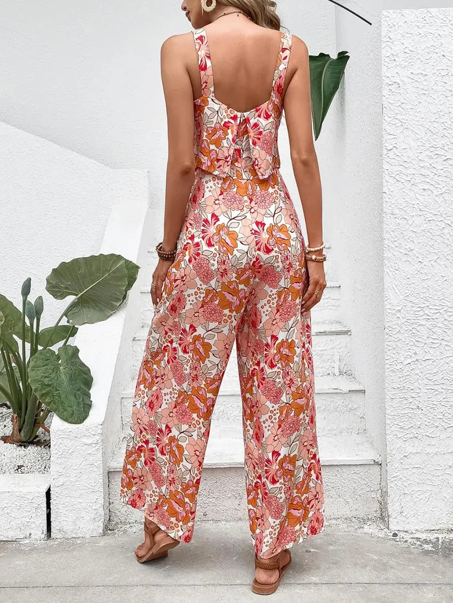 Summer Women's Print Jumpsuits,Sexy Halter Beach Long Jumpsuits,Jump Suit Woman,Jumpsuit Women Sexys,New 2025 Clothes,Rompers