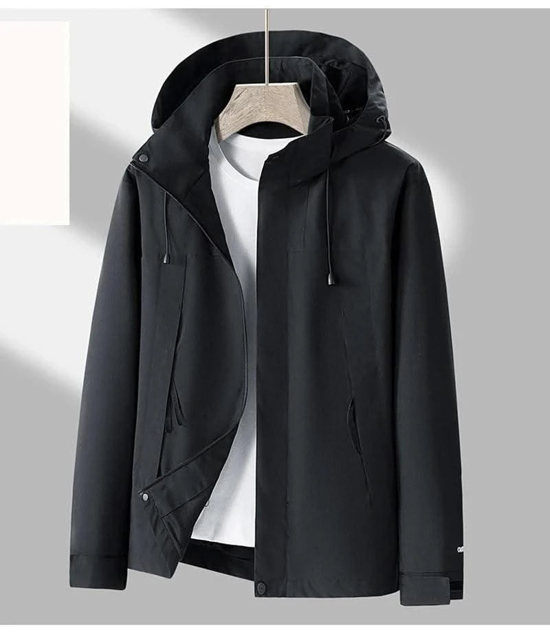 Women's Waterproof Ski Jacket Unisex Outdoor Single layer Jacket Mountain Windbreaker Hooded Raincoat Detachable Hat Coat