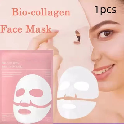 Bio Collagen Brightening Mask Deep Hydrating Shrink Pores Overnight Mask Gentle Moisturizing Refreshing Women Facial Skin Care