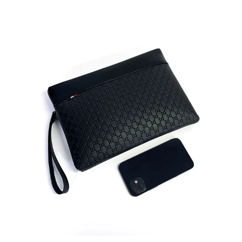 Designer Business Bag Leather Men Clutch Bag Fashion Sling pack Unisex Handbag Travel Passport certificate Card pack Phone Purse