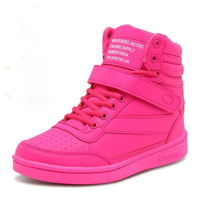 2023 Autumn Designer Wedges White Platform Sneakers Women Shoes Leather Black High Top Sneakers Hidden Increasing Basket Femme