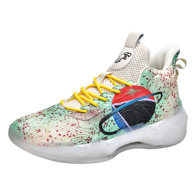 Basketball shoes men wear absorbing shock rebound sports actual combat college students training shoes new high-top combat boots