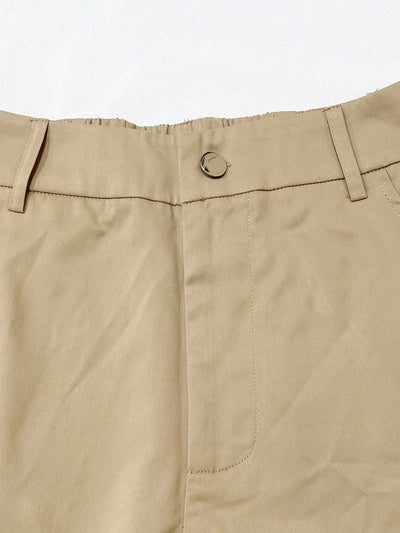 Women's Plain Multi-pocket High Waist Cargo Pants, Casual Street Straight Leg Pants for Daily Wear, Ladies Bottoms