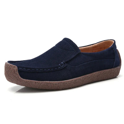 Women Slip on Loafers Shoes for Ballet Flats Ladies Spring Microfiber Retro Flats Shoes Female Spring Moccasins Casual Sneakers