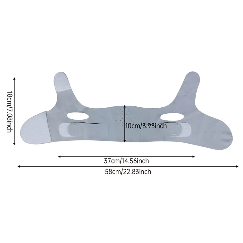 V-Lift Face Mask with Breathable Fabric, Anti-Aging Face Sculpting Band for Double Chin Reduction, Reusable Facial Lifting Strap