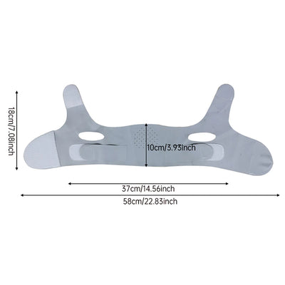 V-Lift Face Mask with Breathable Fabric, Anti-Aging Face Sculpting Band for Double Chin Reduction, Reusable Facial Lifting Strap