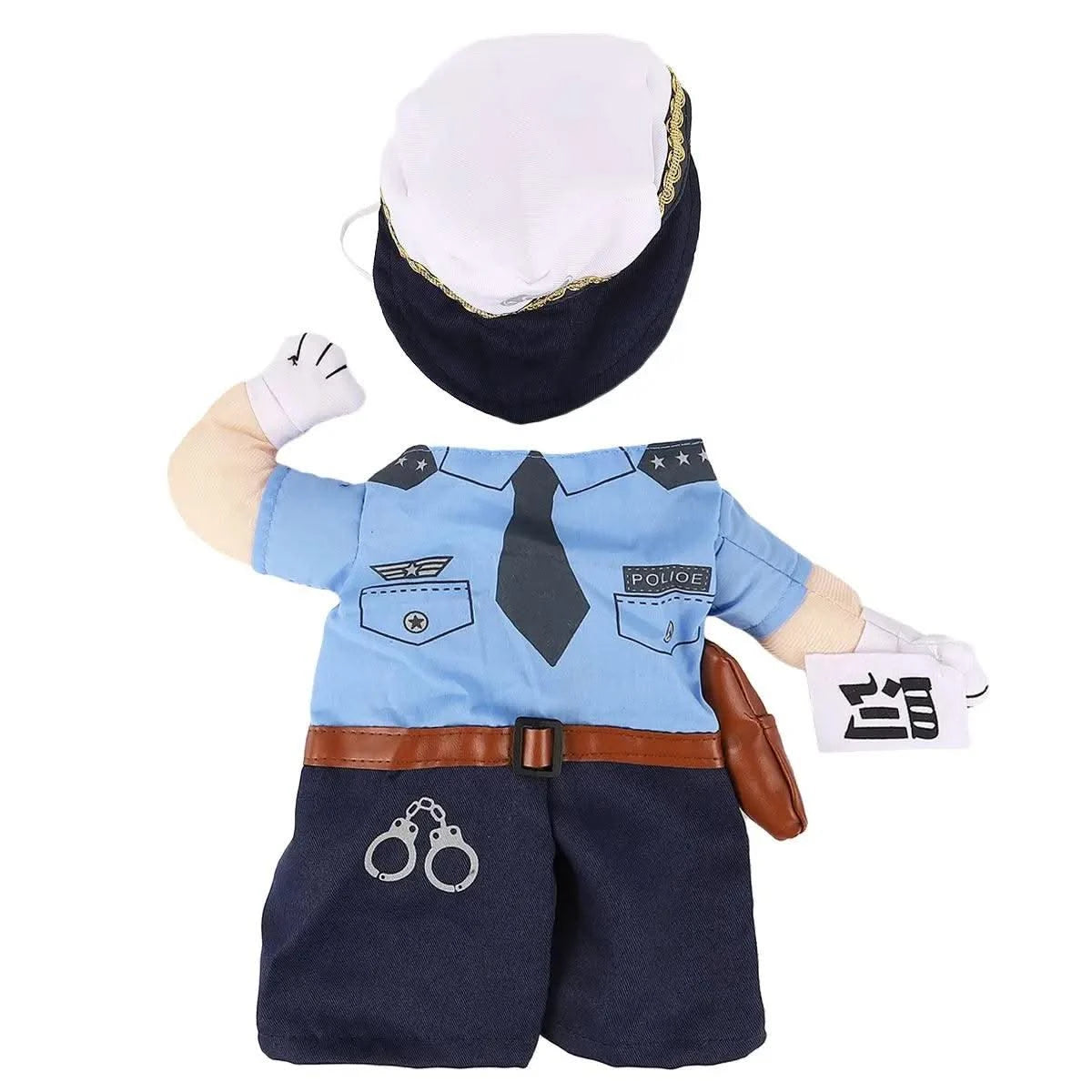 Cat Clothes Police Costume Halloween Outfit Fabric Pet Wear Role Play Supplies Cat Clothing Dog Funky Clothes Pet Supplies