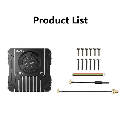 BTLIFE-4X For GEPRC MATEN 5.8G 3W VTX PRO 3000Mw 80CH Video Transmitter DC7-36V Built In Mic For FPV Long Range Racing Drone