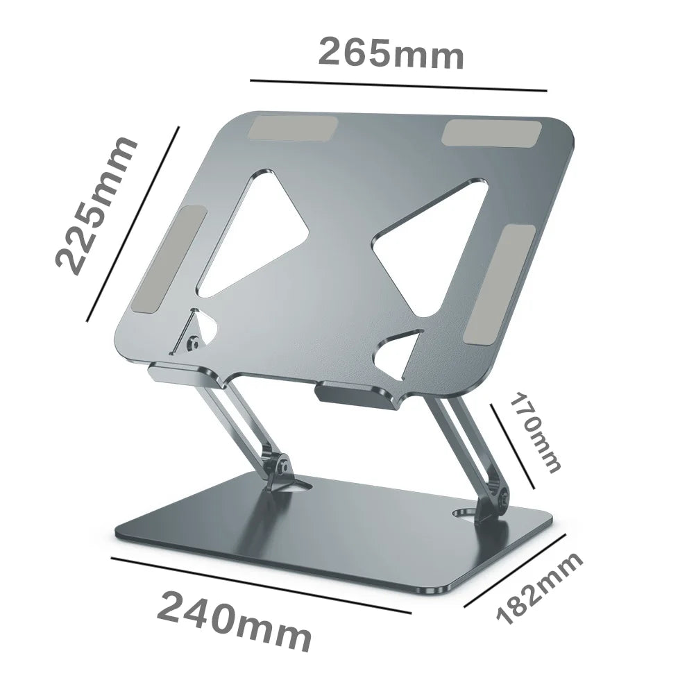 JOMAA Aluminum Alloy Adjustable Laptop Stand Ergonomic Notebook Riser Holder Computer Stand Compatible with Laptops Tablet