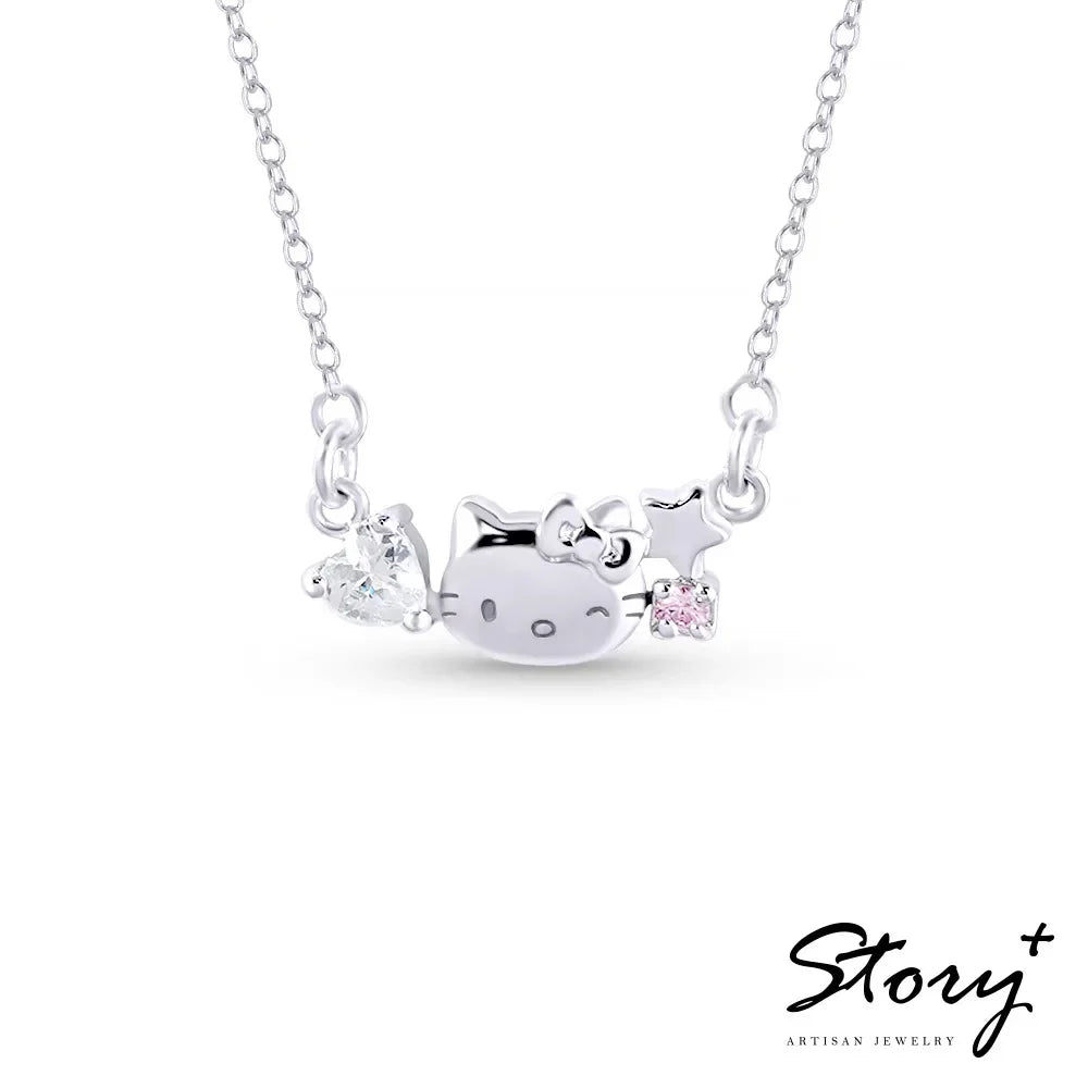 Sanrios Luxury Necklaces Anime Hellokitty Cinnamoroll Clavicle Chain Necklace for Women Jewelry Wedding Party Birthday Girl Gift