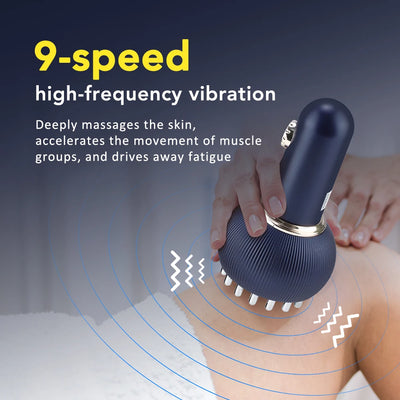 Wireless Guasha Massager Body Shaping Heating Meridian Scraping Brush Lymphatic Drainage Machine Fat Burner Rechargeable