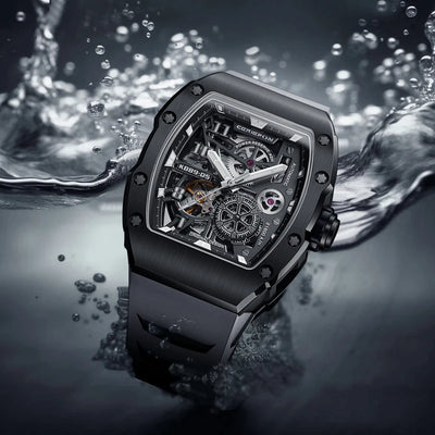 2025 Top Brand Original Automatic Watch for Men High-end Luxury Hollow Out Chronograph Waterproof Mens Mechanical Watches Reloj
