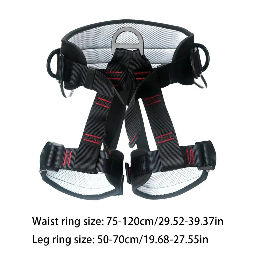 Rock Climbing Harness Half Body Adjustable Outdoor Safety Harness Half Body Breathable Belt Strong Load-Bearing For Working At