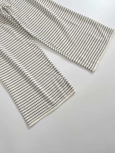 Women's clothing 2025 summer new product fashion European and American style textured striped knitted trousers