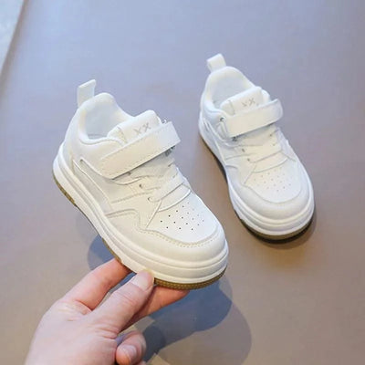 Children's White Shoes Spring and Autumn Kid's Sports Shoes Anti slip Lightweight Boys Board Shoes Soft Sole Baby Casual Shoes