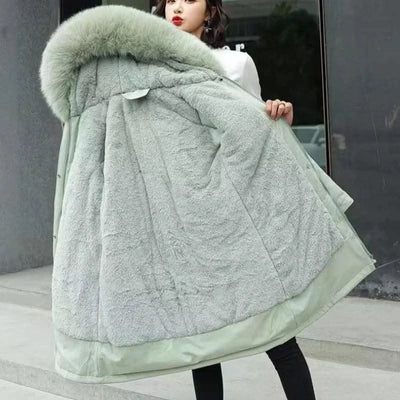 Women's Winter Hodded Fleece Padded Jacket Windbreaker Office Lady In Coats & Jackets Outerwear