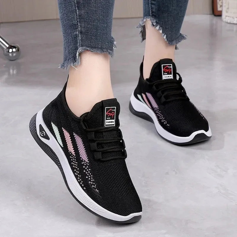 Women's Breathable Mesh Sneakers 2025,Lightweight Shock-Absorbing Athletic Shoes for Running/Walking,Comfortable Sports Footwear